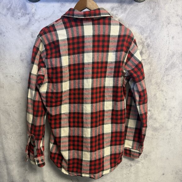 Vintage St Johns Bay Big Mac Flannel Shirt Mens L Tall 22x30 Red Cotton USA - Picture 2 of 9